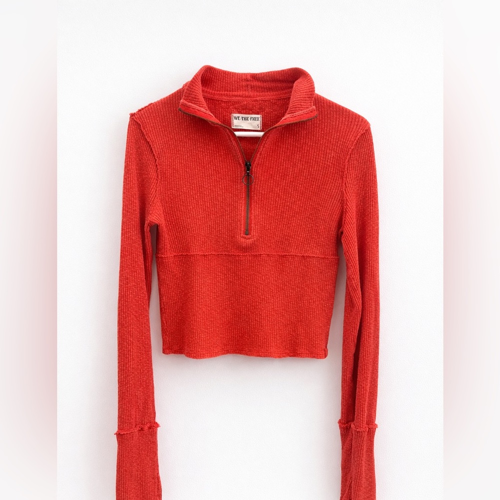 Free People red half zip